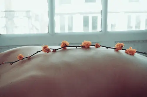A woman’s back after getting a custom massage in Minneapolis
