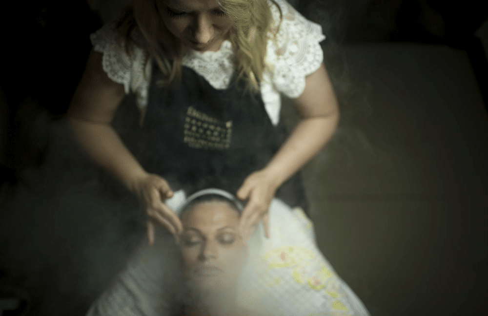 A woman getting a custom massage in Minneapolis