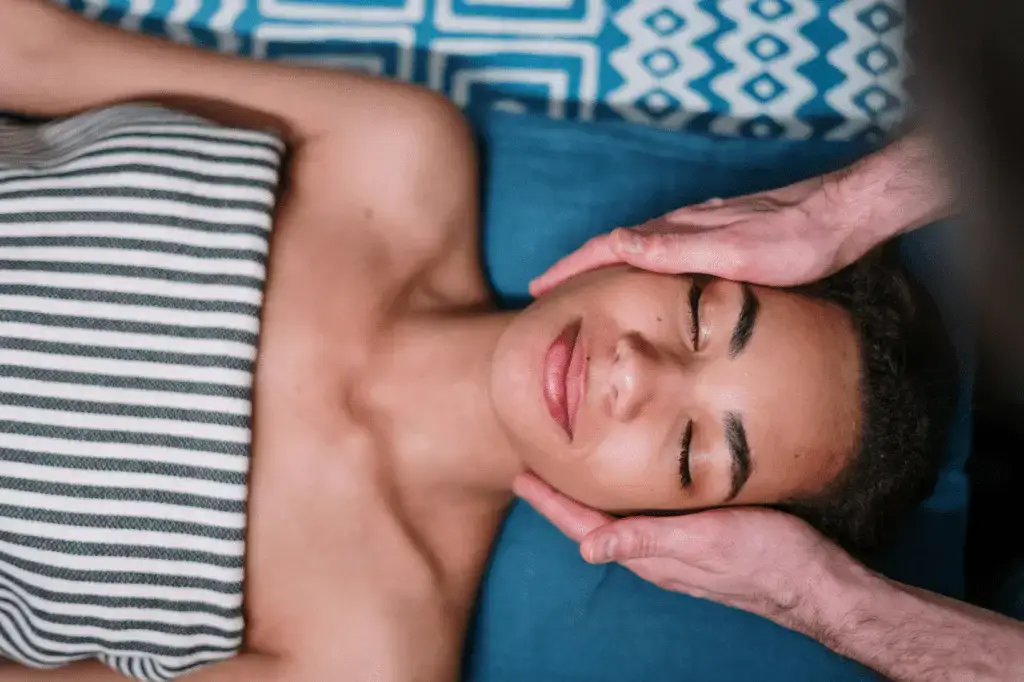 A person giving a massage