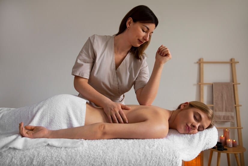 The tranquil and professional reception area at Master of Massage where you can book a massage in Minneapolis."